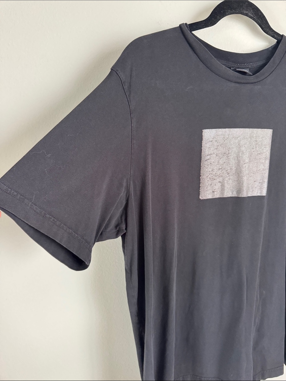 Diesel Black Graphic T-Shirt XL 100% Cotton Oversized Minimalist Box Logo Tee - Picture 5 of 9